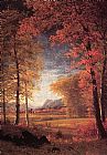 Albert Bierstadt - Autumn in America Oneida County New York painting